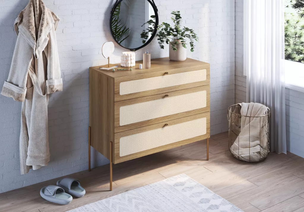 Cômoda Oslo Pés Em Aço
