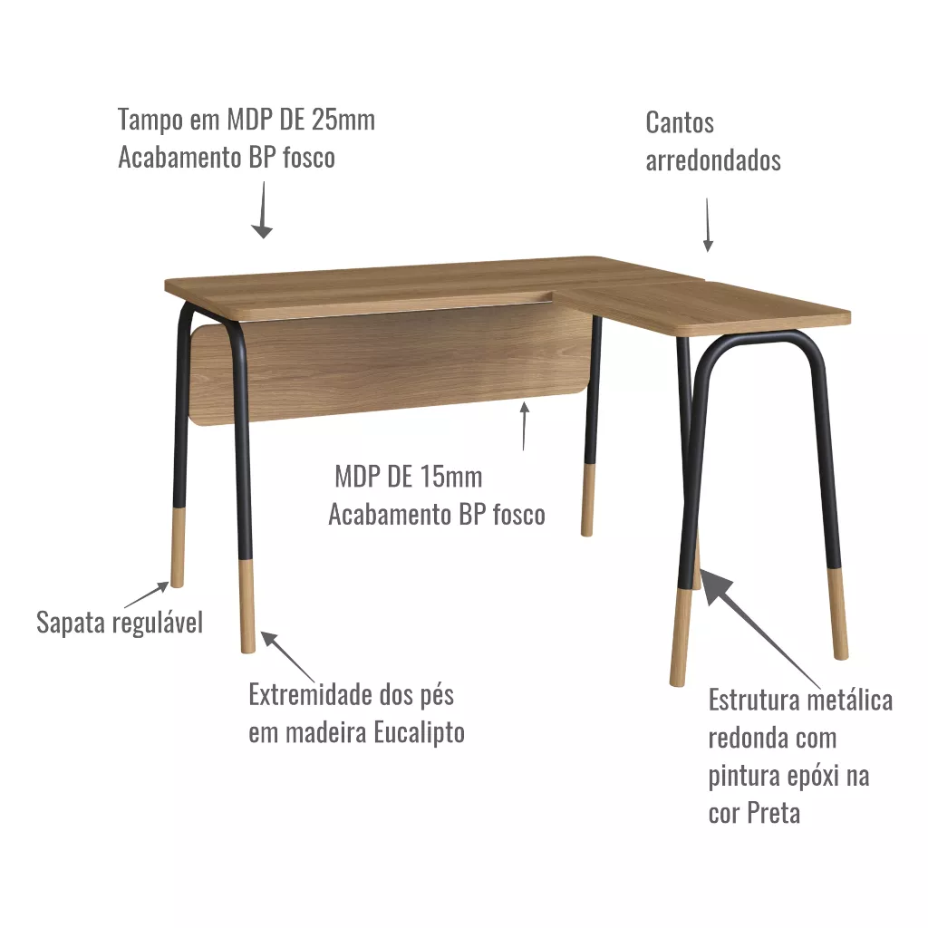 Estação De Trabalho Flexus 136cm