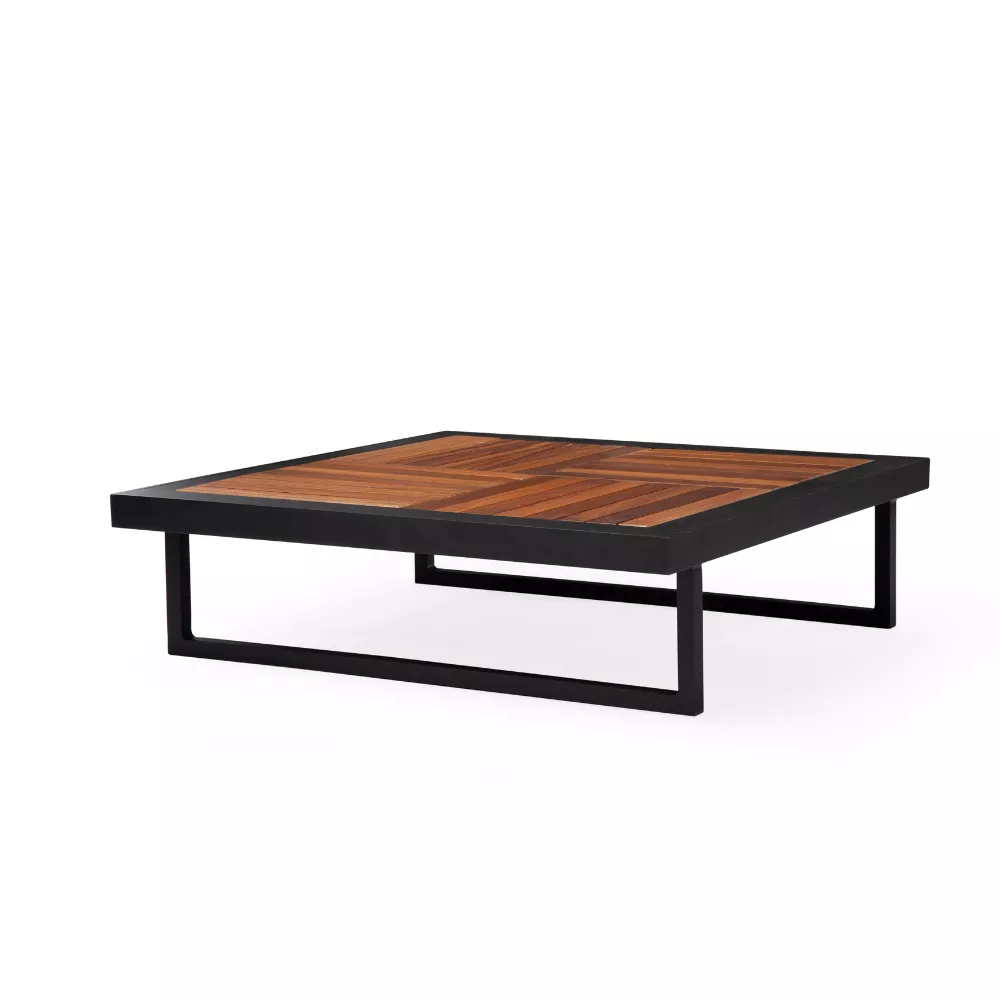 Mesa de Centro Trevo Tampo em Madeira