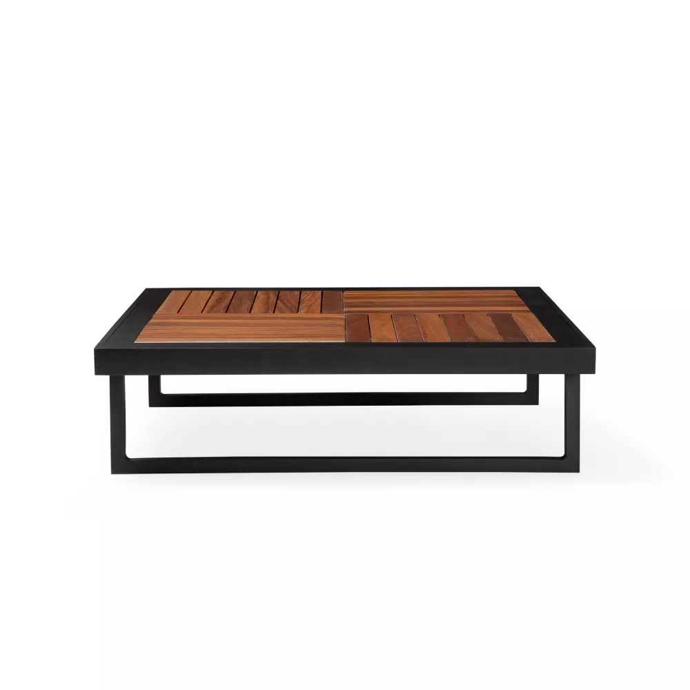 Mesa de Centro Trevo Tampo em Madeira