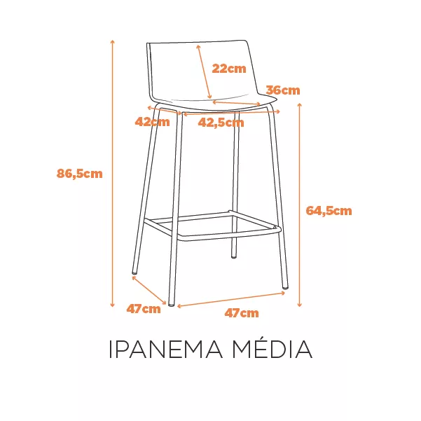 Banqueta Ipanema Média