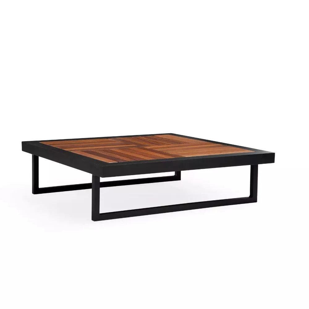 Mesa de Centro Trevo Tampo em Madeira